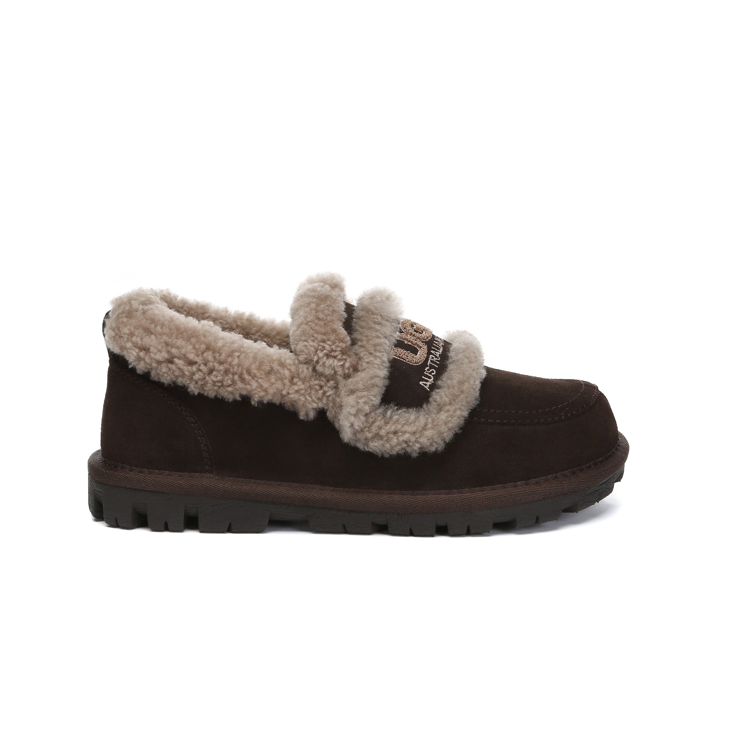 AUSTRALIAN SHEPHERD® UGG Slippers Women Sheepskin Wool Ankle Rilee Loafers-UGG Slippers-PEROZ Accessories