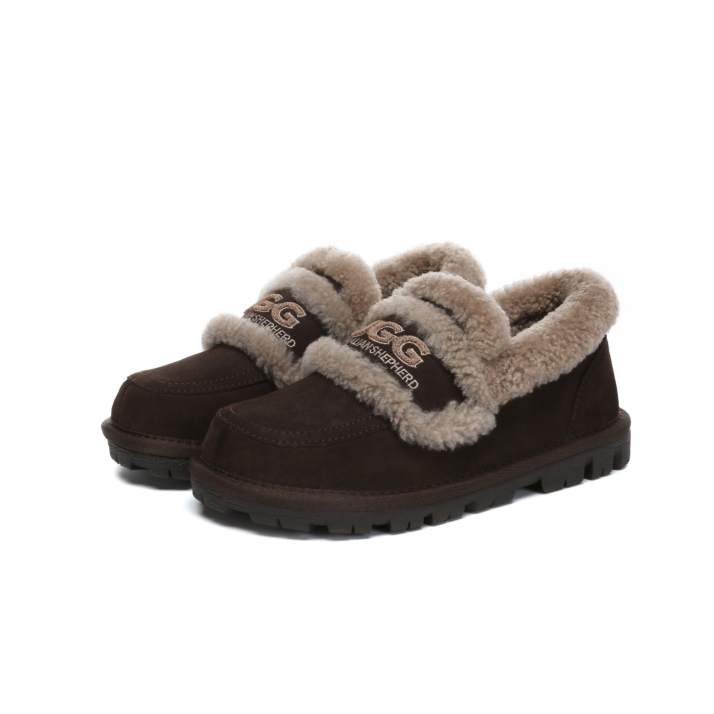 AUSTRALIAN SHEPHERD® UGG Slippers Women Sheepskin Wool Ankle Rilee Loafers-UGG Slippers-PEROZ Accessories