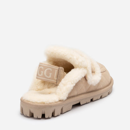 UGG Violet Matelassé Shearling Slipper (Elastic Logo, Detachable Feature)-Women Slippers-PEROZ Accessories
