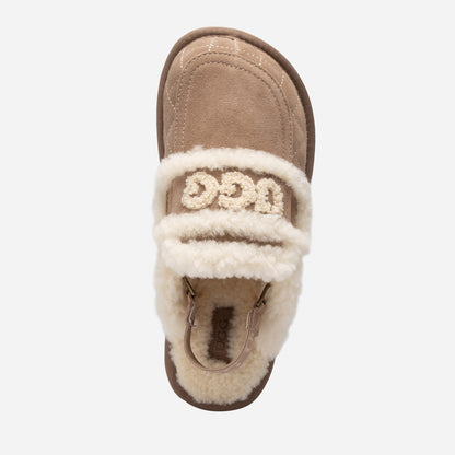 UGG Violet Matelassé Shearling Slipper (Elastic Logo, Detachable Feature)-Women Slippers-PEROZ Accessories