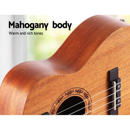 Alpha 26&quot; Ukulele Natural Mahogany Tenor Beginner Gift w/ Carry Bag-Audio &amp; Video &gt; Musical Instrument &amp; Accessories-PEROZ Accessories