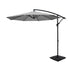 Instahut Umbrella Outdoor Umbrellas Cantilever Sun Stand UV Garden Base Grey 3M-Home & Garden > Shading > Umbrellas & Sunshades-PEROZ Accessories