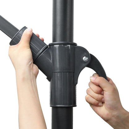 Instahut 3m Outdoor Umbrella Cantilever Beach Garden Patio Navy-Outdoor Umbrellas-PEROZ Accessories