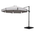 Instahut 3m Outdoor Umbrella w/Base Cantilever Beach Roma 360 Degree Tilt Grey-Outdoor Umbrellas-PEROZ Accessories