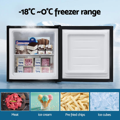 Devanti 31L Small Upright Freezer Vertical Freezer Black-Appliances > Fridges &amp; Freezers > Freezers-PEROZ Accessories