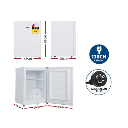Devanti 60L Upright Freezer Fridge White-Appliances &gt; Fridges-PEROZ Accessories