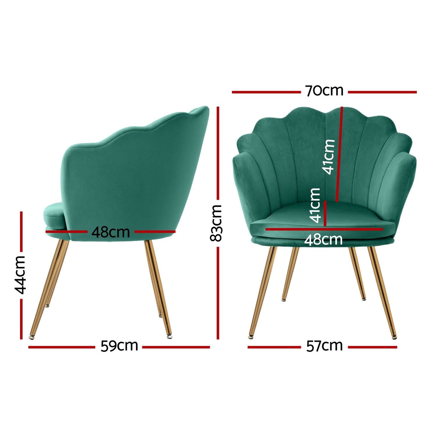 Artiss Armchair Velvet Green Callista-Armchairs-PEROZ Accessories