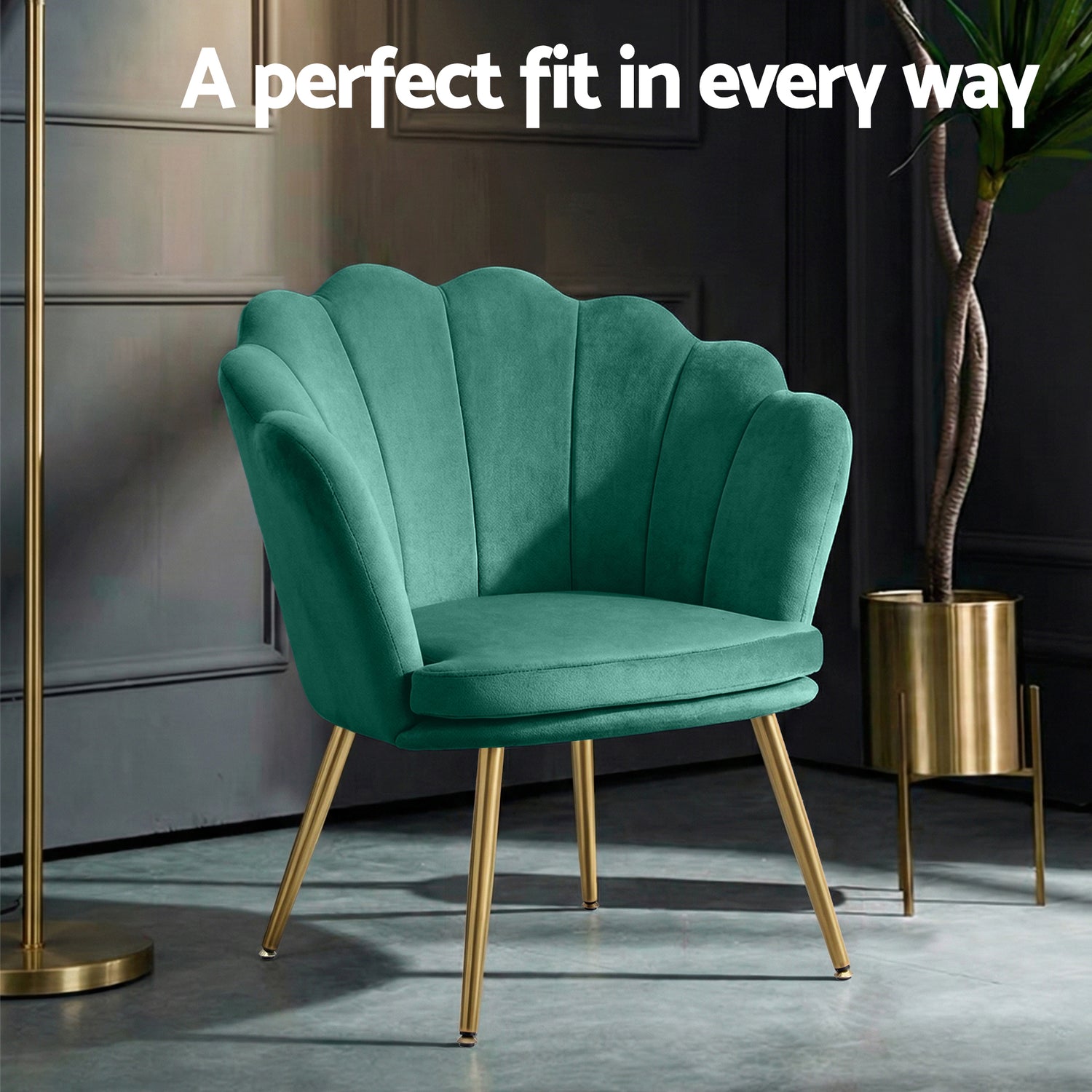 Artiss Armchair Velvet Green Callista-Armchairs-PEROZ Accessories