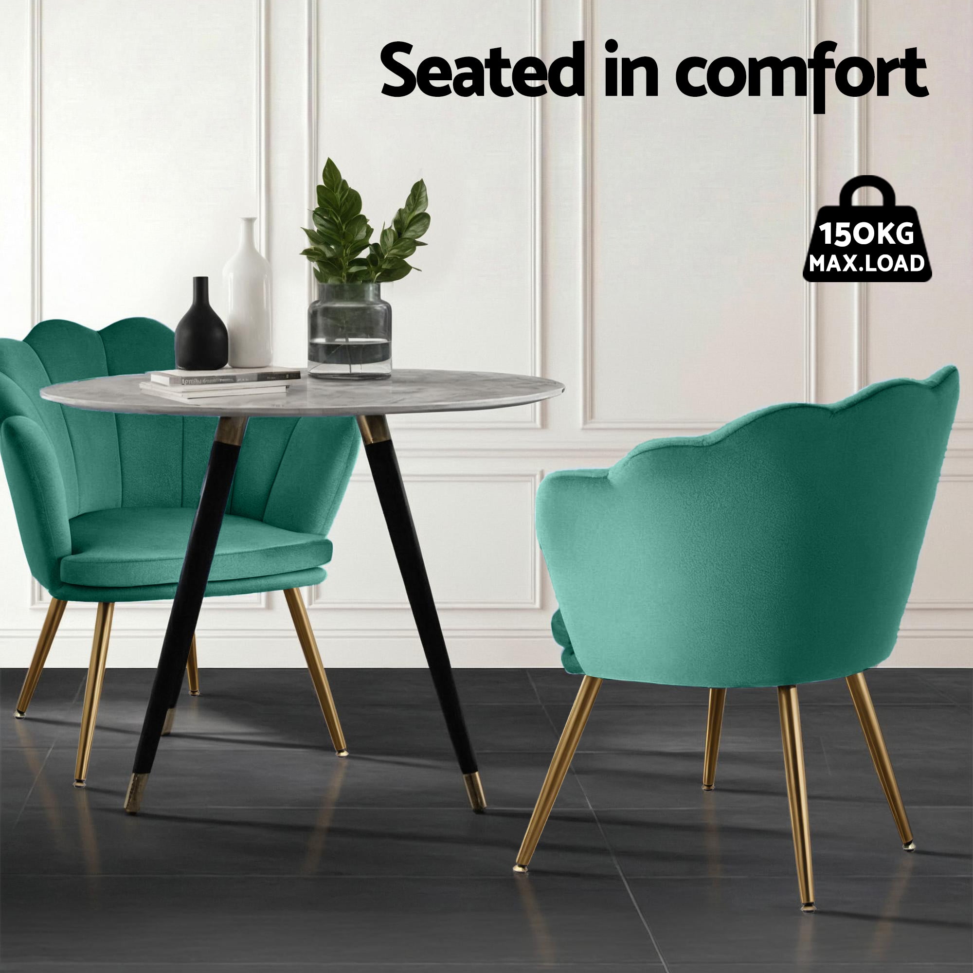 Artiss Armchair Velvet Green Callista-Armchairs-PEROZ Accessories