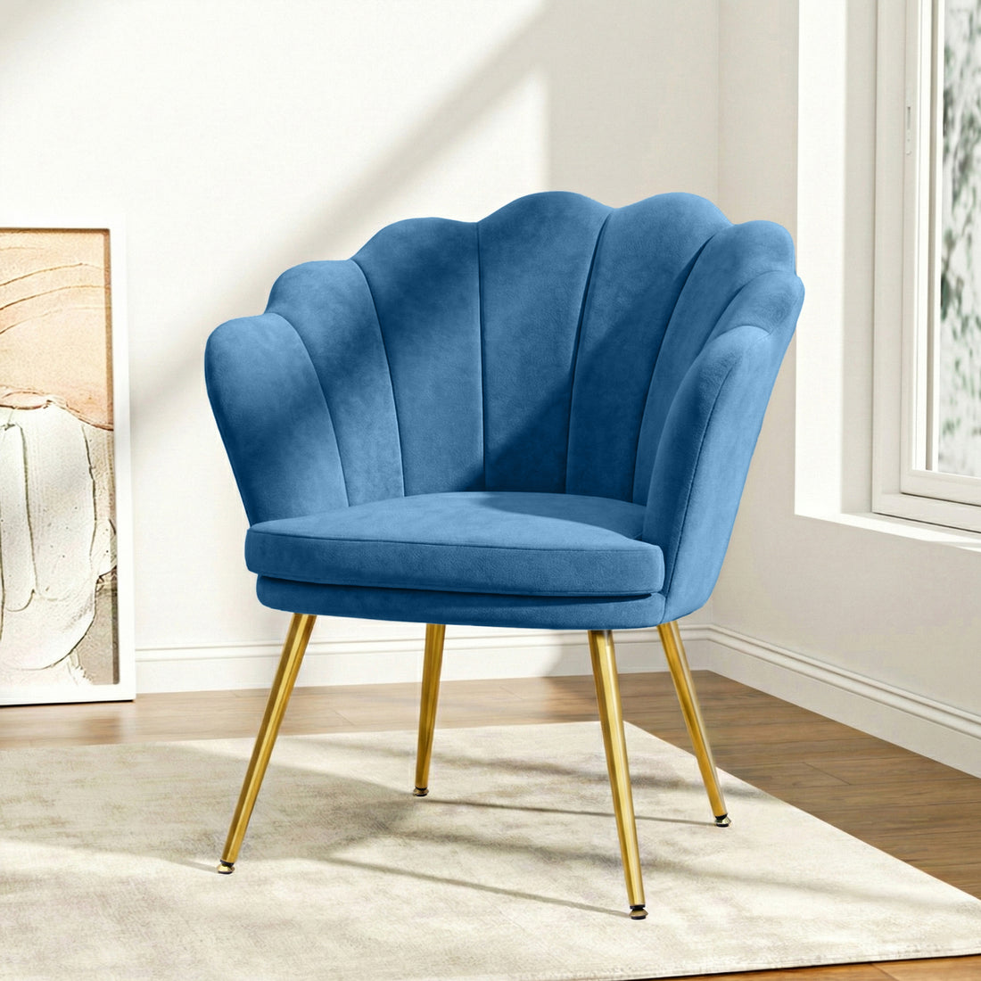 Artiss Armchair Velvet Blue Callista-Armchairs-PEROZ Accessories