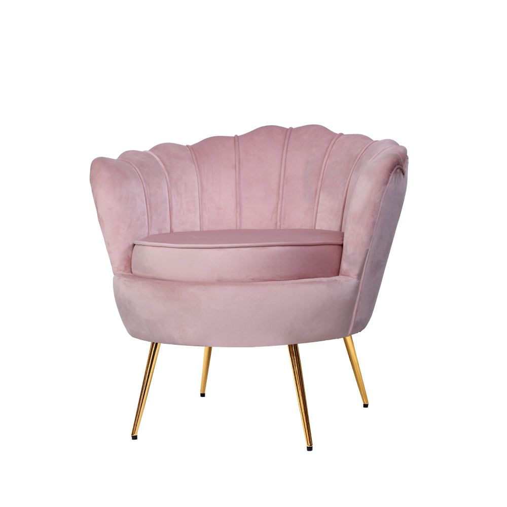 Artiss Armchair Velvet Pink Callista-Furniture &gt; Living Room-PEROZ Accessories