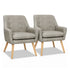 Artiss 2X Armchair Lounge Chair Accent Tub Chair Beige ANNE-Furniture > Bar Stools & Chairs > Arm Chairs & Recliners-PEROZ Accessories
