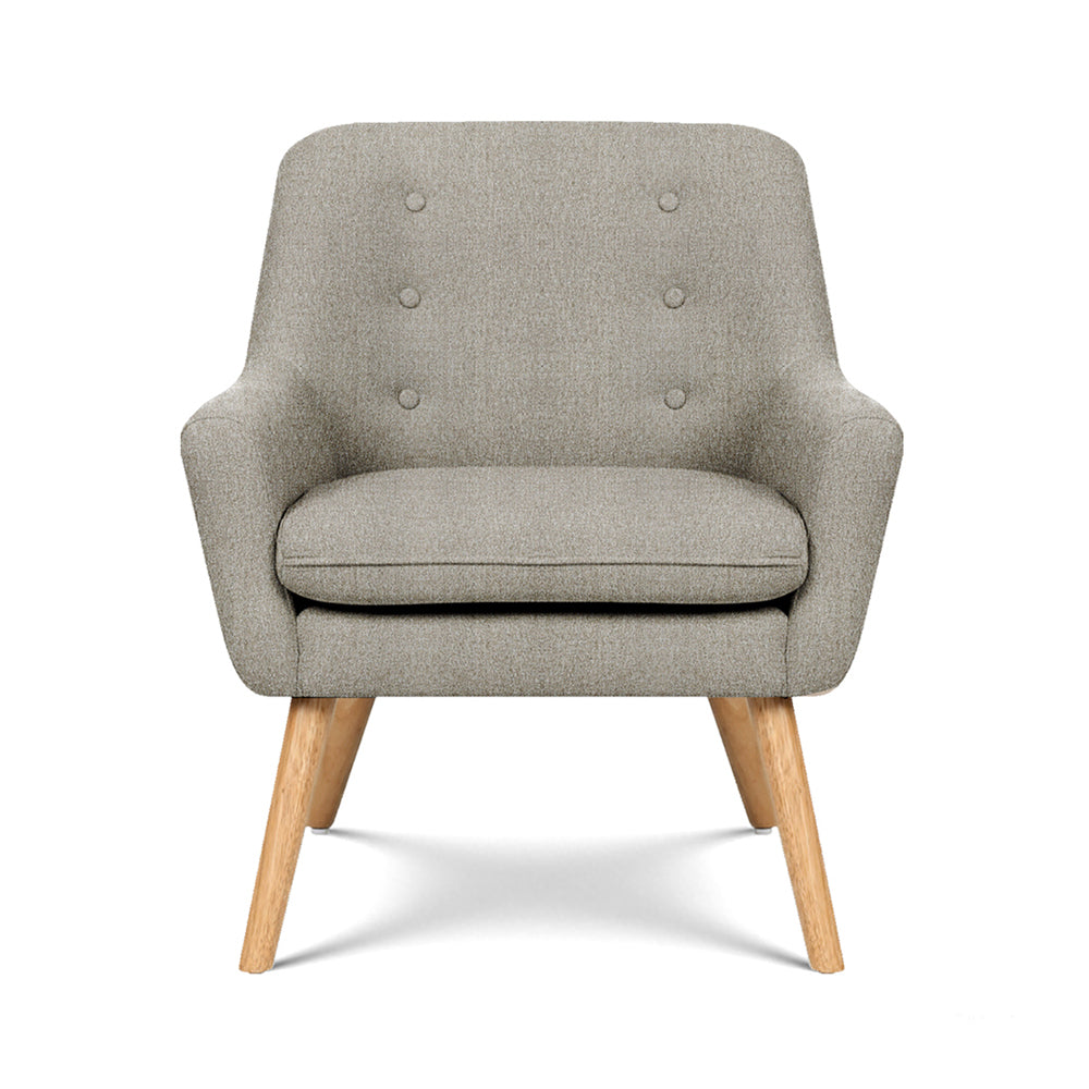 Artiss 2X Armchair Lounge Chair Accent Tub Chair Beige ANNE-Furniture &gt; Bar Stools &amp; Chairs &gt; Arm Chairs &amp; Recliners-PEROZ Accessories