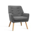 Artiss Armchair Linen Fabric Grey Charcoal-Armchairs-PEROZ Accessories