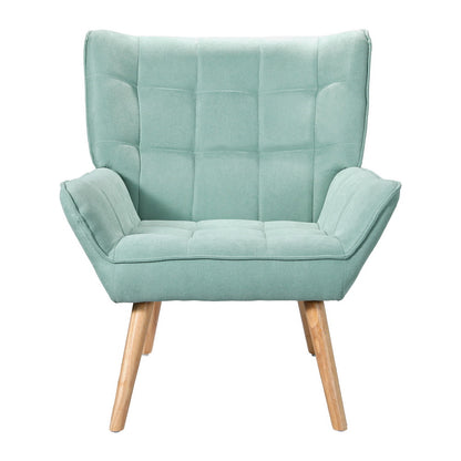 Artiss Armchair Lounge Chair Accent Chairs Sofa Linen Fabric Cushion Seat Blue-Furniture &gt; Bar Stools &amp; Chairs-PEROZ Accessories