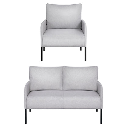 Artiss Armchair 4 Seater Sofa Set Pillow Gery Kane-Furniture &gt; Bar Stools &amp; Chairs &gt; Arm Chairs &amp; Recliners-PEROZ Accessories
