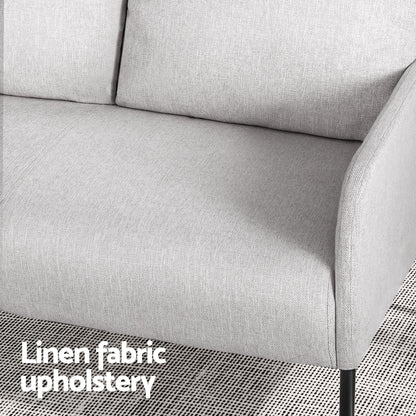 Artiss Armchair 4 Seater Sofa Set Pillow Gery Kane-Furniture &gt; Bar Stools &amp; Chairs &gt; Arm Chairs &amp; Recliners-PEROZ Accessories