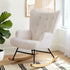 Artiss Rocking Armchair Nursing Chair Boucle Fabric White-Furniture > Bar Stools & Chairs > Arm Chairs & Recliners-PEROZ Accessories