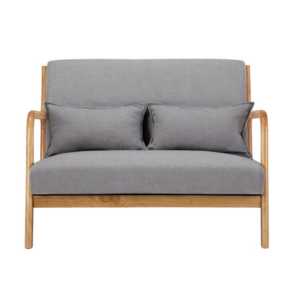 Artiss Armchair 2-seater Loveseat Fabric Grey-Furniture &gt; Bar Stools &amp; Chairs &gt; Arm Chairs &amp; Recliners-PEROZ Accessories