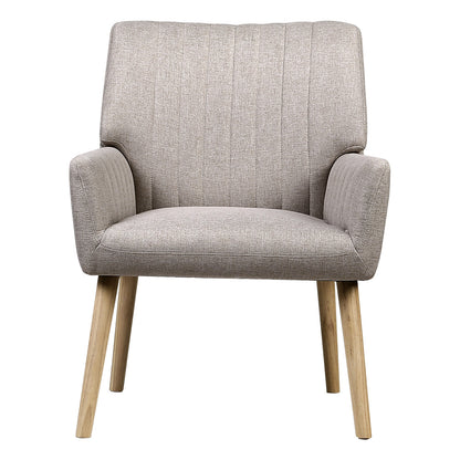Artiss Armchair Fabric Beige Sebastini-Armchairs-PEROZ Accessories