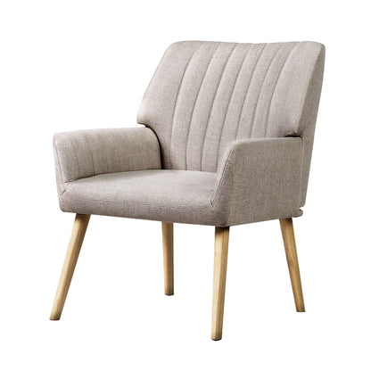 Artiss Armchair Fabric Beige Sebastini-Armchairs-PEROZ Accessories