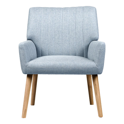 Artiss Armchair Fabric Blue Grey Sebastini-Armchairs-PEROZ Accessories