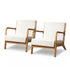 Artiss 2X Armchair Faux Fabric Beige-Furniture > Bar Stools & Chairs > Arm Chairs & Recliners-PEROZ Accessories