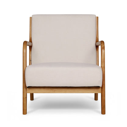 Artiss 2X Armchair Faux Fabric Beige-Furniture &gt; Bar Stools &amp; Chairs &gt; Arm Chairs &amp; Recliners-PEROZ Accessories