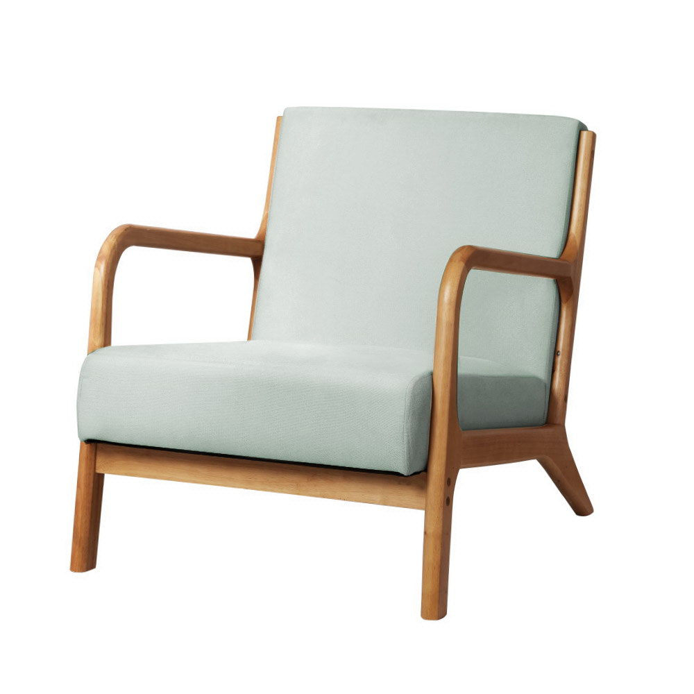 Artiss Armchair Fabric Grey Olive-Armchairs-PEROZ Accessories