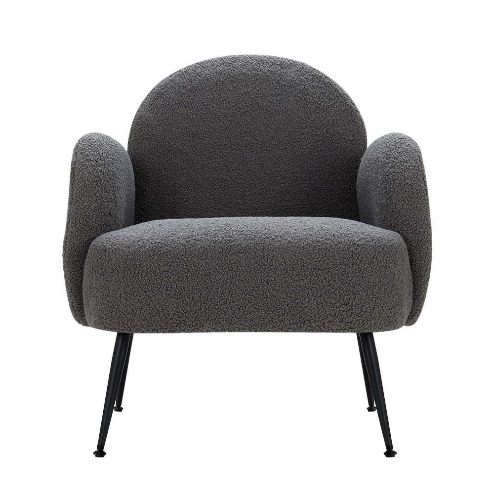 Artiss Armchair Boucle Charcoal Hanes-Armchairs-PEROZ Accessories