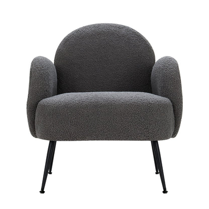 Artiss Armchair Boucle Charcoal Hanes-Armchairs-PEROZ Accessories