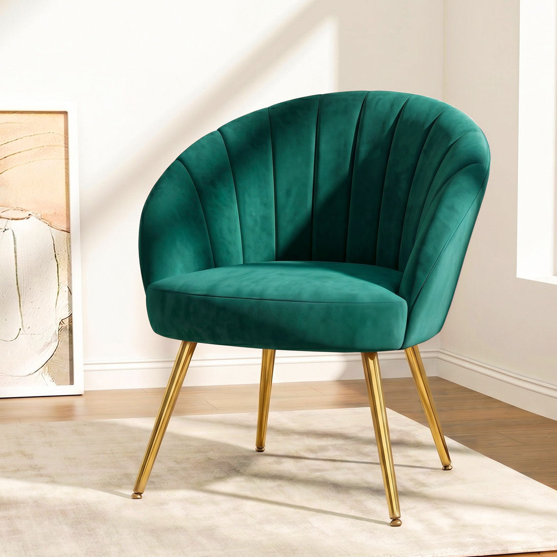 Artiss Armchair Velvet Green Eloise-Armchairs-PEROZ Accessories