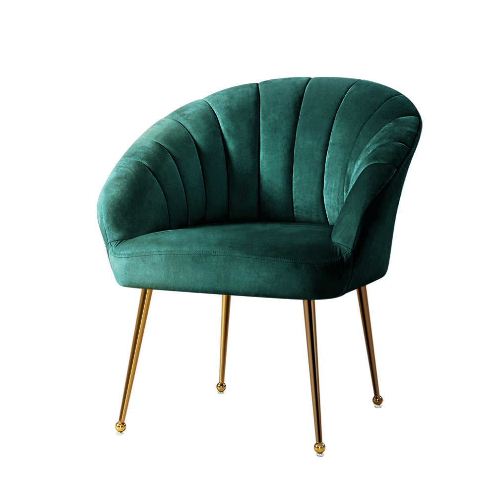 Artiss Armchair Velvet Green Eloise-Armchairs-PEROZ Accessories