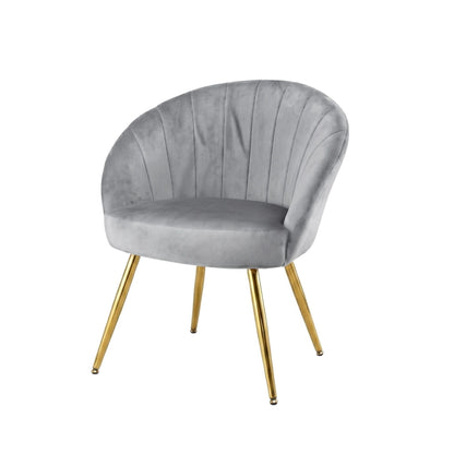 Artiss Armchair Velvet Grey Eloise-Furniture > Living Room-PEROZ Accessories