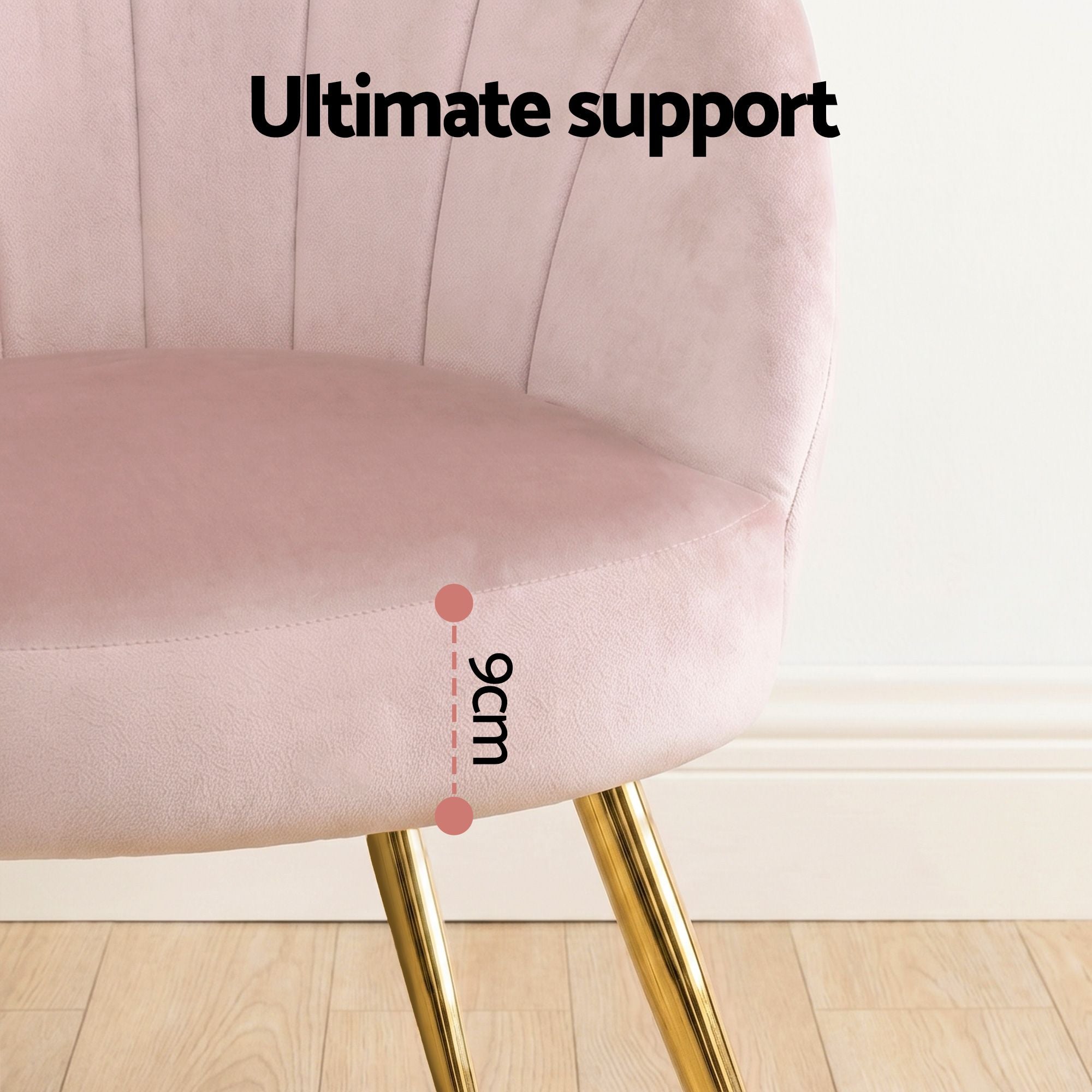 Artiss Armchair Velvet Pink Eloise-Armchairs-PEROZ Accessories