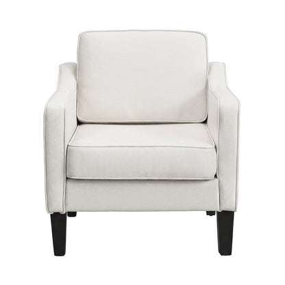 Artiss Armchair Lounge Accent Chair Linen Fabric Beige-Furniture > Bar Stools &amp; Chairs > Arm Chairs &amp; Recliners-PEROZ Accessories