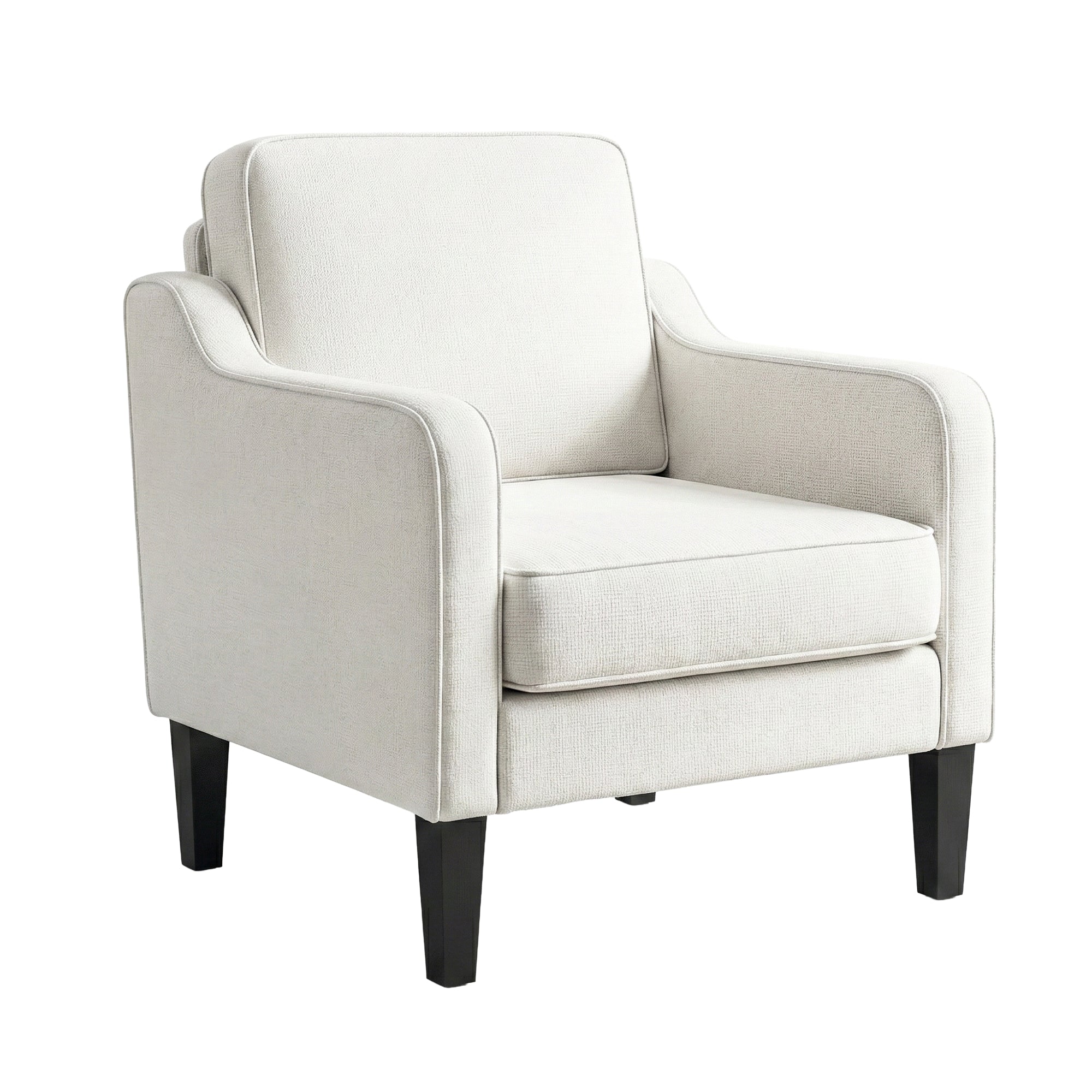 Artiss Armchair Lounge Accent Chair Linen Fabric Beige-Furniture > Bar Stools &amp; Chairs > Arm Chairs &amp; Recliners-PEROZ Accessories