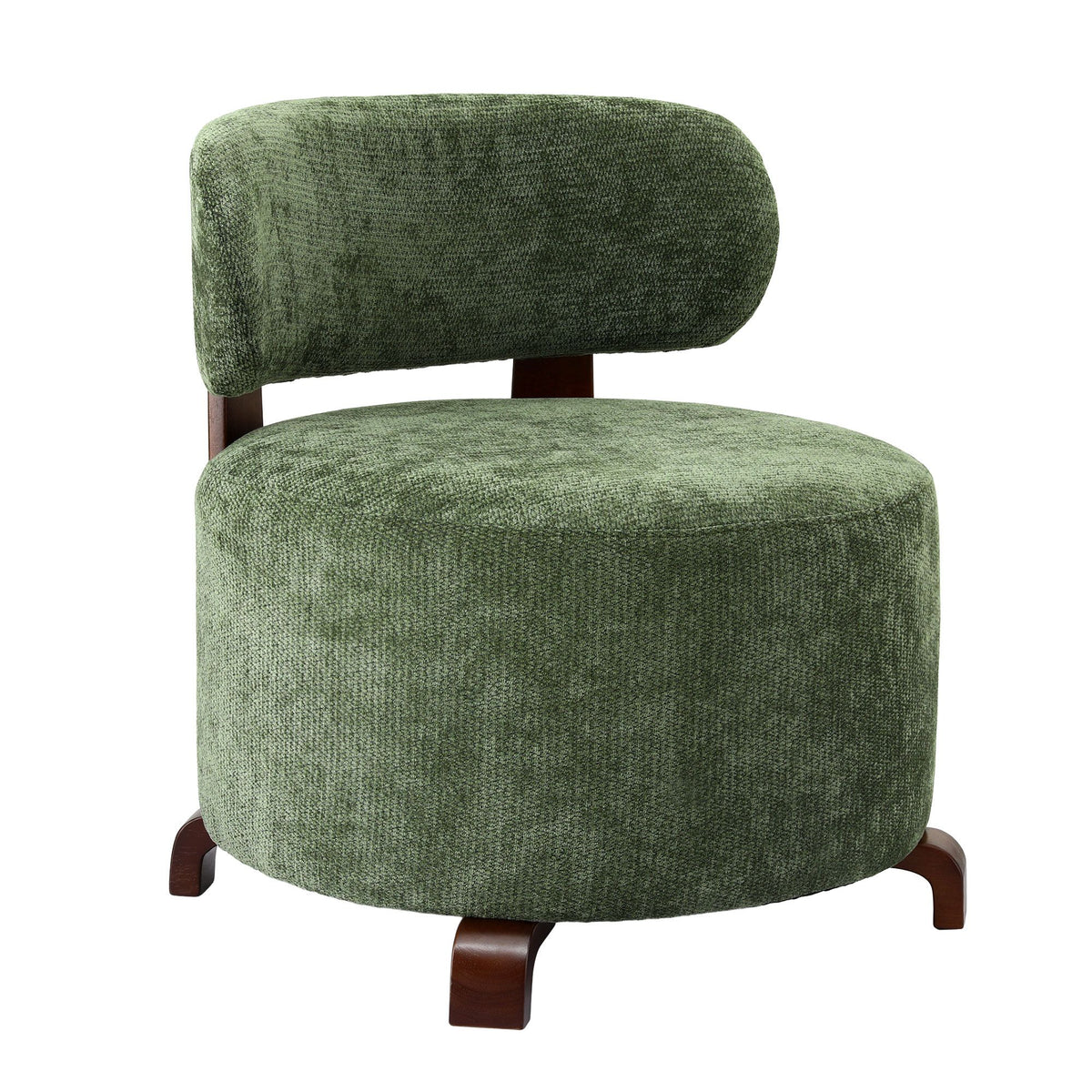 Artiss Armchair Occasional Chair Linen Upholstered Curved Backrest Green-Furniture > Bar Stools &amp; Chairs > Arm Chairs &amp; Recliners-PEROZ Accessories