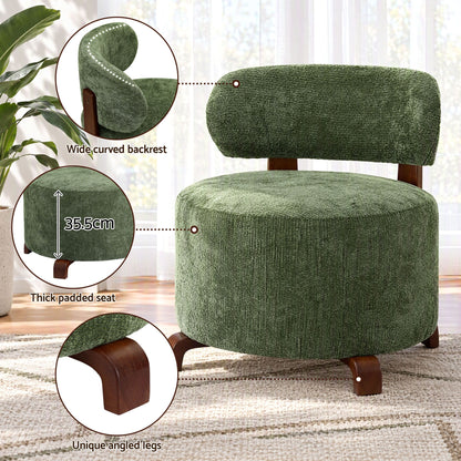 Artiss Armchair Occasional Chair Linen Upholstered Curved Backrest Green-Furniture > Bar Stools &amp; Chairs > Arm Chairs &amp; Recliners-PEROZ Accessories