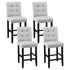 Artiss 4x Bar Stools Kitchen Dining Chairs Counter Fabric Stool Wooden Ada Grey-Furniture > Bar Stools & Chairs > Table & Bar Stools-PEROZ Accessories