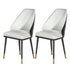Artiss Dining Chairs Set of 2 Leather Seat Beige and Black-Furniture > Dining-PEROZ Accessories