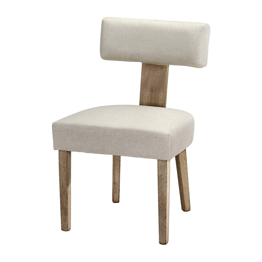 Artiss Dining Chairs Set of 4 Linen Fabric Wooden Beige-Furniture &gt; Dining &gt; Kitchen &amp; Dining Chairs-PEROZ Accessories