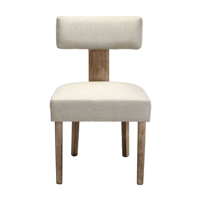 Artiss Dining Chairs Set of 4 Linen Fabric Wooden Beige-Furniture &gt; Dining &gt; Kitchen &amp; Dining Chairs-PEROZ Accessories