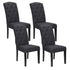 Artiss Dining Chairs Set of 4 Linen Parsons Chair Dark Grey-Furniture > Dining > Kitchen & Dining Chairs-PEROZ Accessories