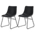 Artiss 2x Dining Chairs Retro PU Leather Kitchen Lounge Cafe Accent Chair Black-Furniture > Dining > Kitchen & Dining Chairs-PEROZ Accessories