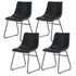 Artiss 4x Dining Chairs Retro PU Leather Kitchen Lounge Cafe Accent Chair Black-Furniture > Dining > Kitchen & Dining Chairs-PEROZ Accessories