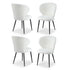 Artiss 4x Dining Chairs Sherpa Boucle Wing Back White-Furniture > Dining > Kitchen & Dining Chairs-PEROZ Accessories