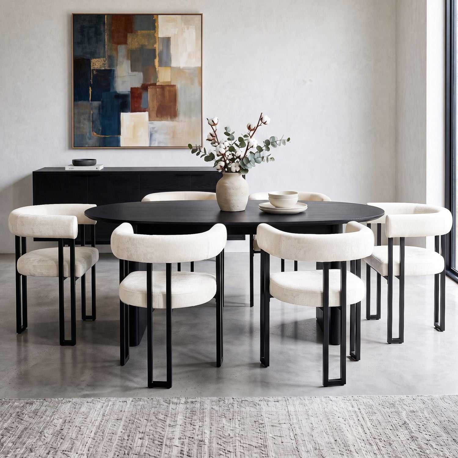 Artiss Dining Chairs Set of 6 Velvet Upholstered Barrel Chairs with Curved Armrests &amp; Back Beige