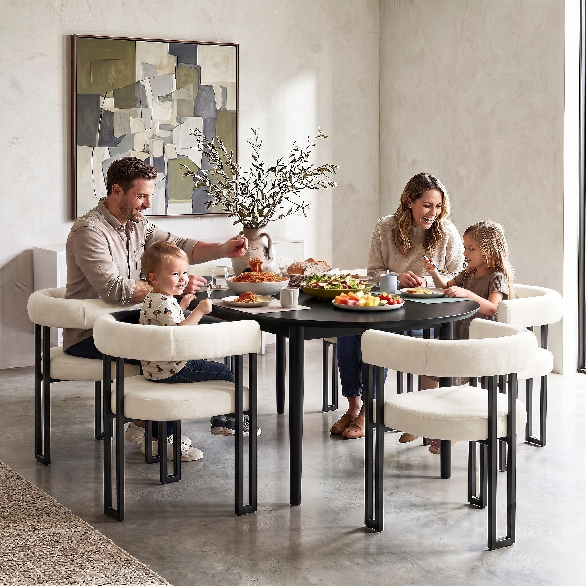Artiss Dining Chairs Set of 6 Velvet Upholstered Barrel Chairs with Curved Armrests &amp; Back Beige