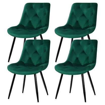 Artiss Dining Chairs Set of 4 Velvet Diamond Tufted Green-Furniture &gt; Dining &gt; Kitchen &amp; Dining Chairs-PEROZ Accessories